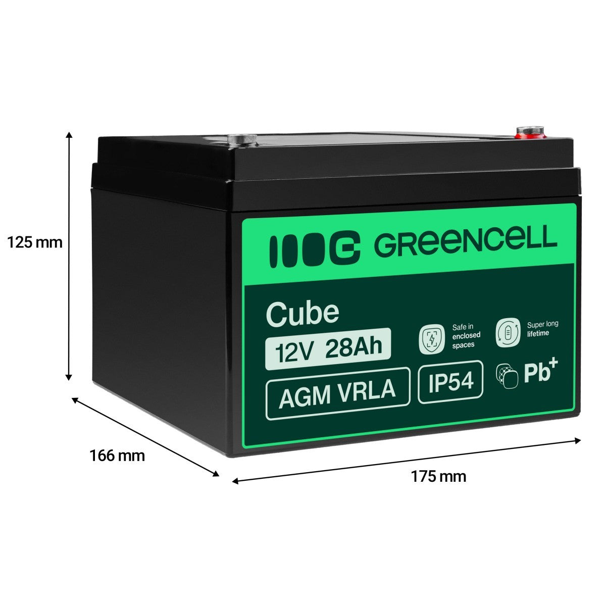 Green Cell AGM Battery 12V 28Ah