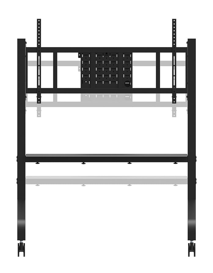 NEOMOUNTS FL50-575BL1 Support au sol mobile pour écran 65-110p - étagère multimédia incluse - installation rapide - TÌV