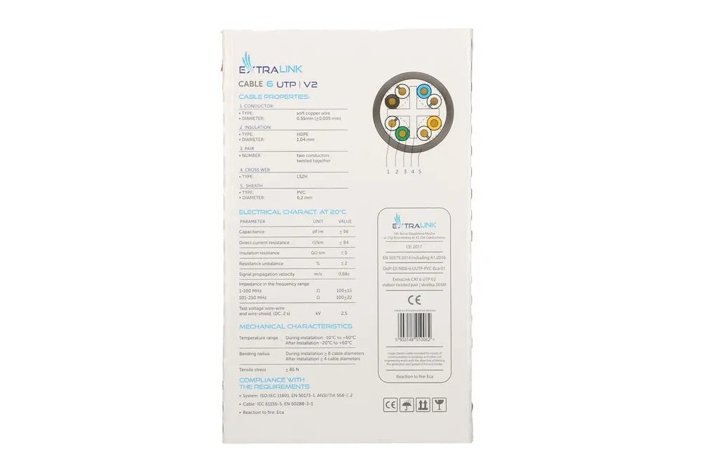 Extralink EX.10062 câble de réseau Gris U/UTP (UTP)
