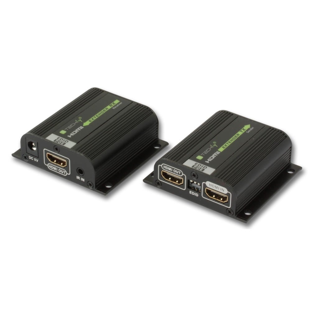 Techly IDATA EXT-E70POED Extendeur HDMI 1.4 1080p60Hz jusqu'a 40m sur Cat6 avec IR PoC