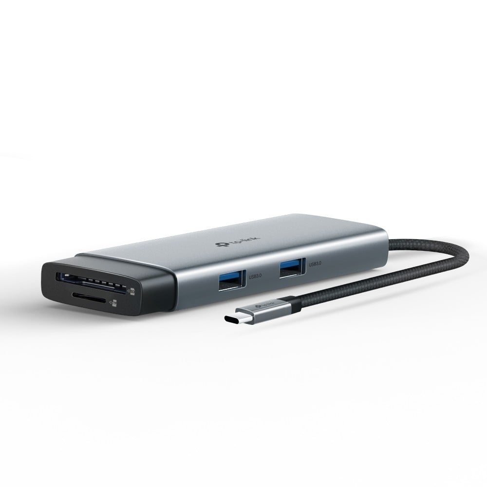 TP-Link UH7021C hub & concentrateur USB Type-C 5000 Mbit/s Aluminium, Noir