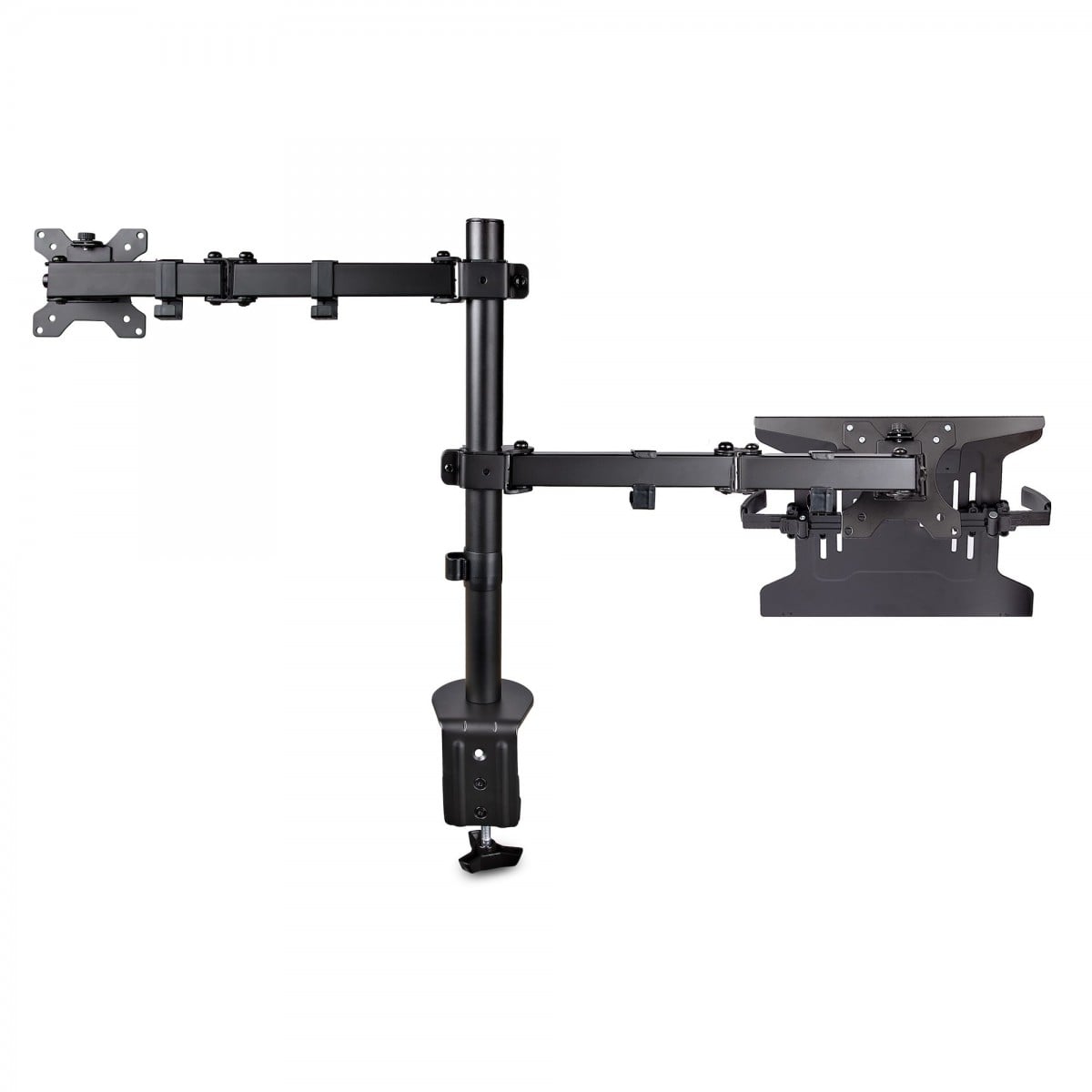 Monitor Arm with Laptop Tray Adjustable