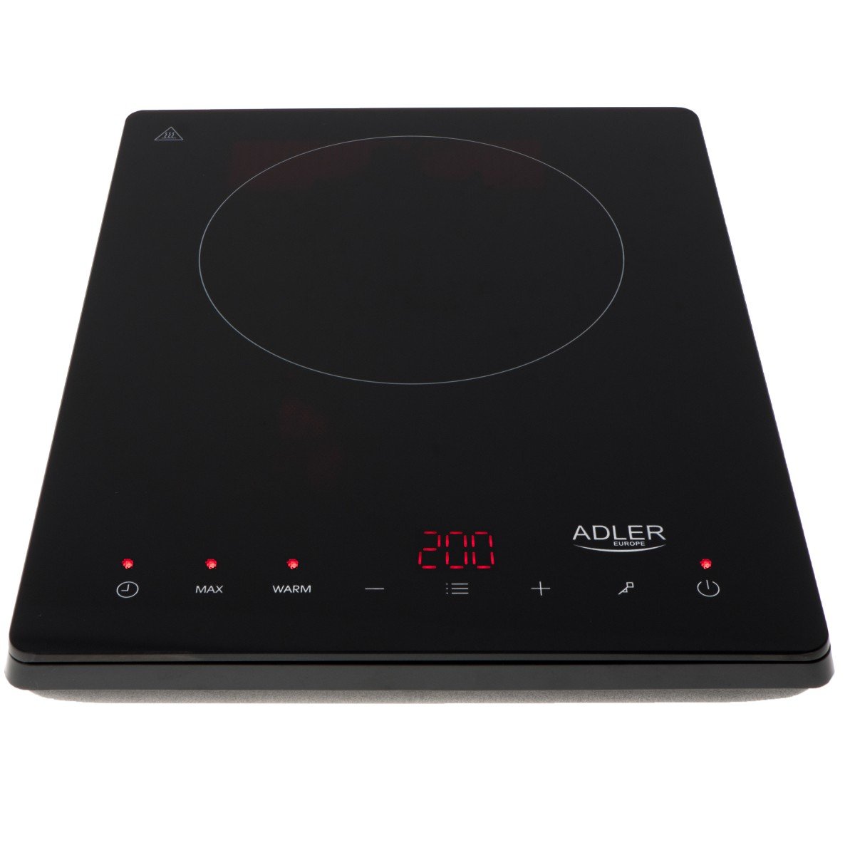 Adler AD 6513 plaque Noir Comptoir 29 cm Plaque avec zone a induction 1 zone(s)