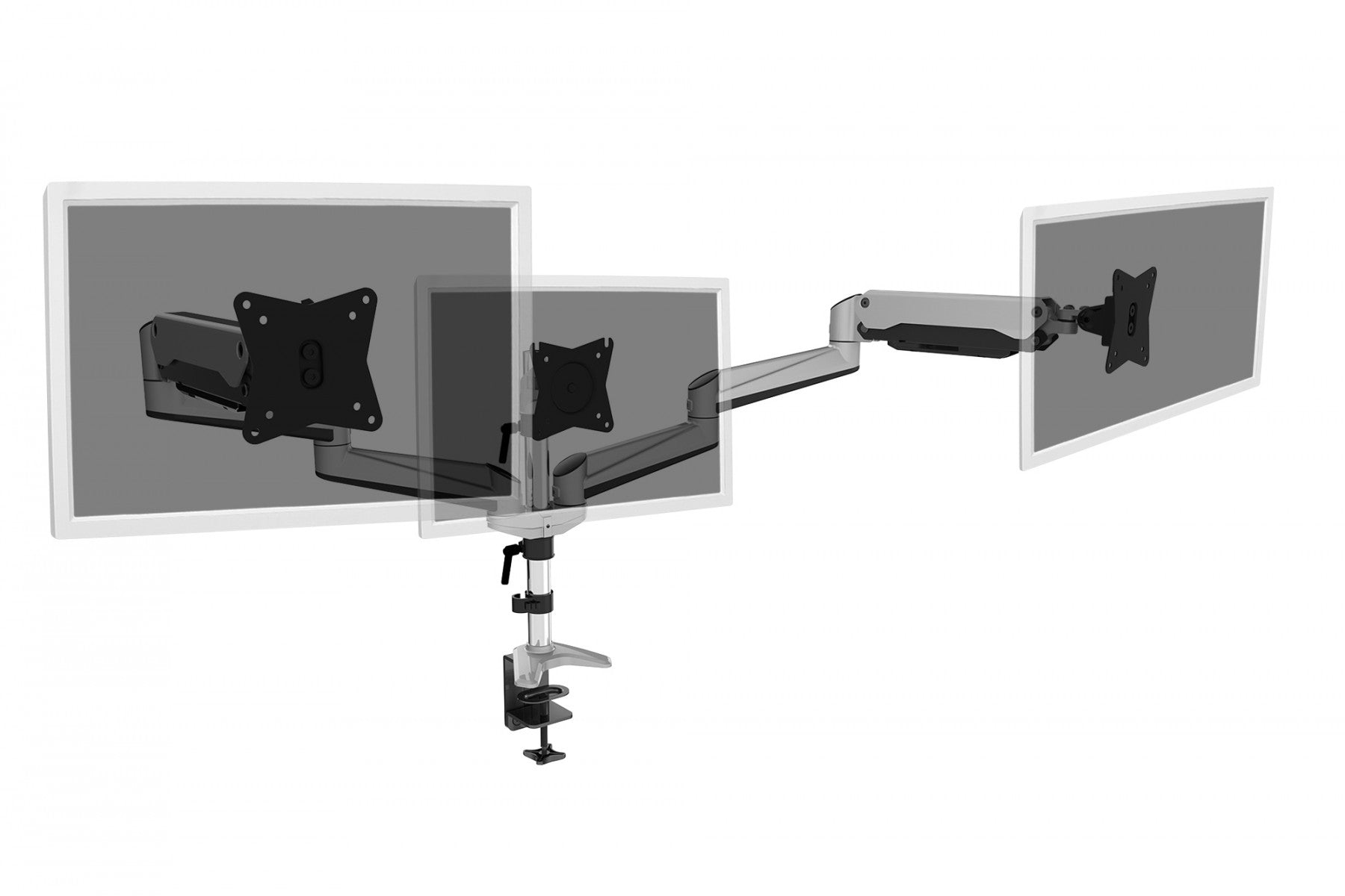 "Digitus DA-90363 support d'écran plat pour bureau 68,6 cm (27"") Noir, Gris"
