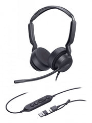Yealink UH42 Dual Teams USB-C/A Avec fil Arceau Bureau/Centre d'appels USB Type-C / USB Type-A Noir