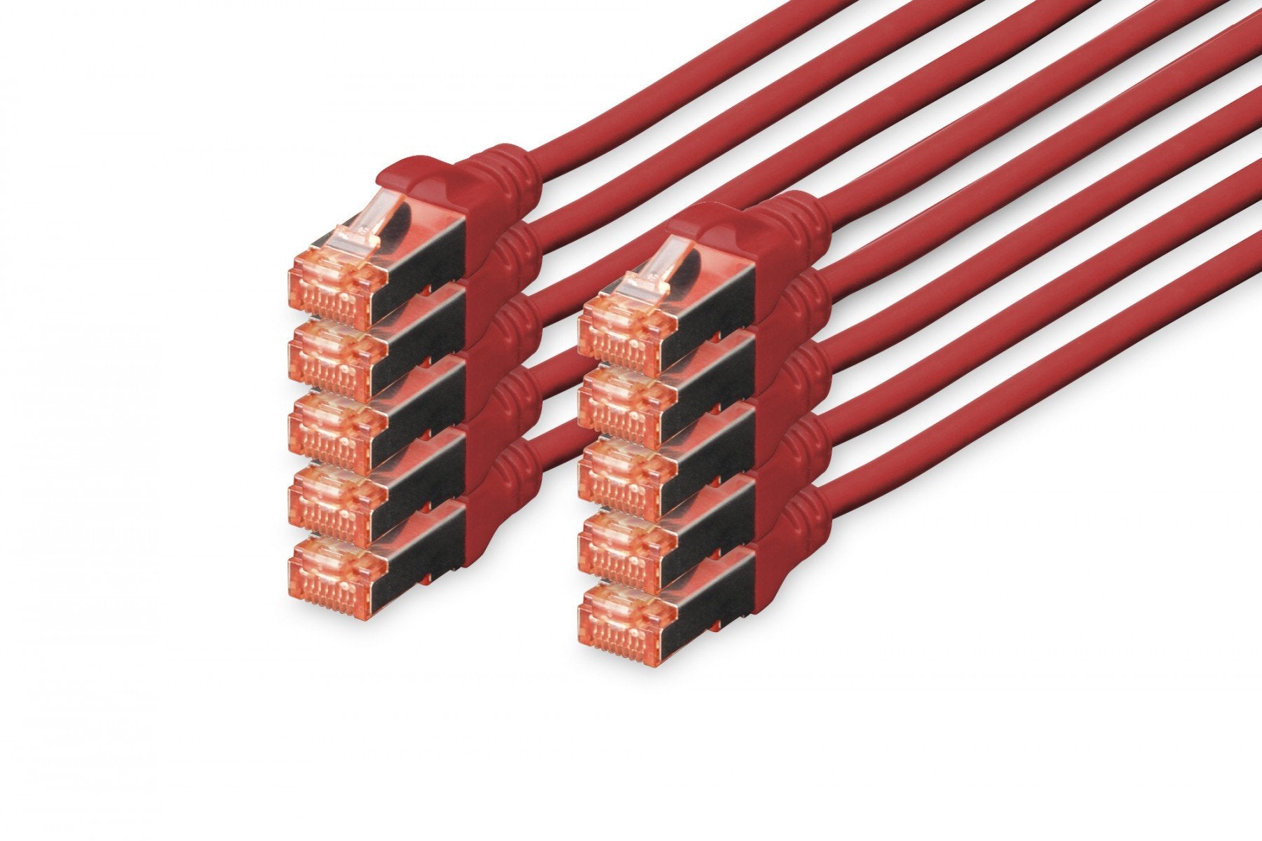Digitus DK-1644-050-R-10 câble de réseau Rouge 5 m Cat6 S/FTP (S-STP)