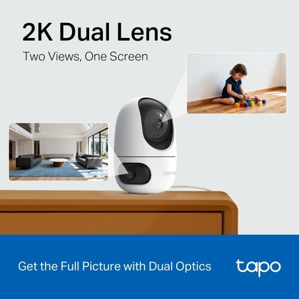TP-Link Tapo C245D Sphérique Caméra de sécurité IP Intérieure 2304 x 1296 pixels Plafond/mur