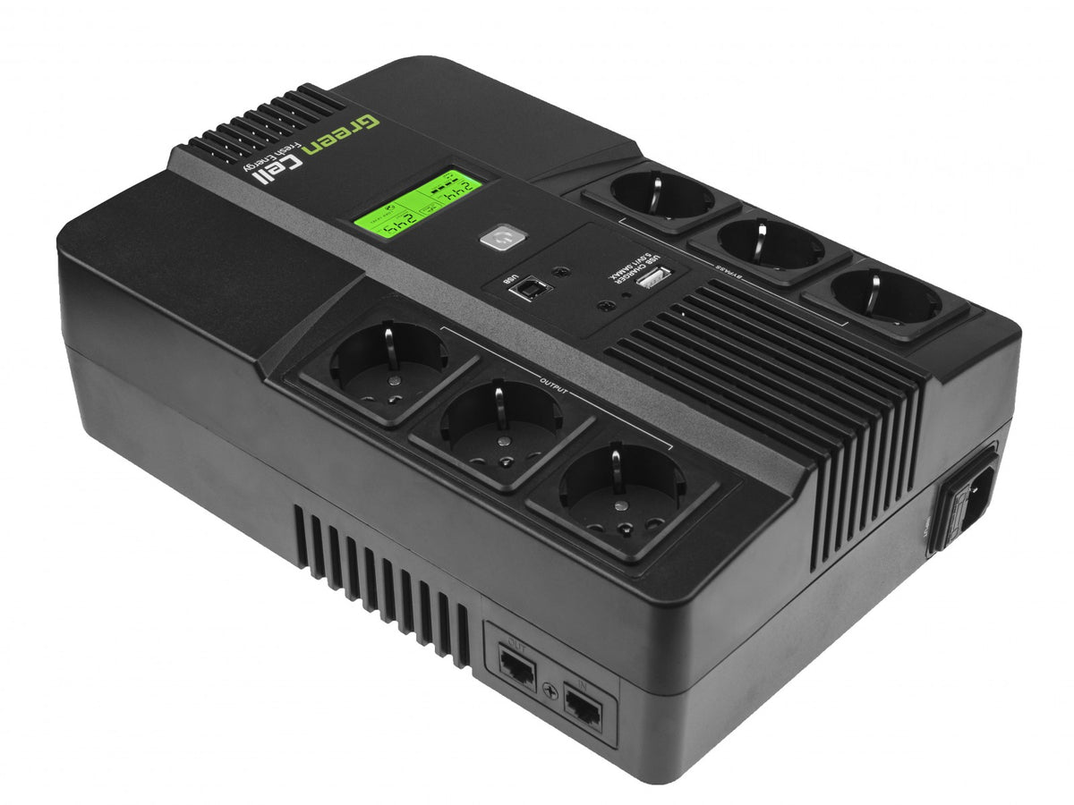 Green Cell AiO 800VA LCD Interactivité de ligne 0,8 kVA 480 W 6 sortie(s) CA