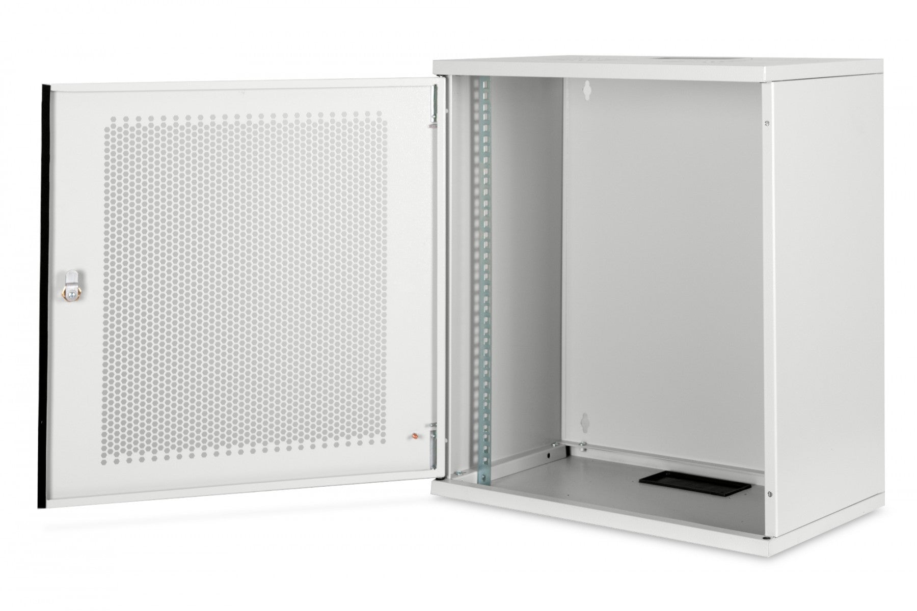 "Armoire réseau suspendue 19"" 12U rack 540x400, portes perforées, gris, non divisée, non assemblée, 60kg 595x540x400 mm, porte avant perforée, gris"