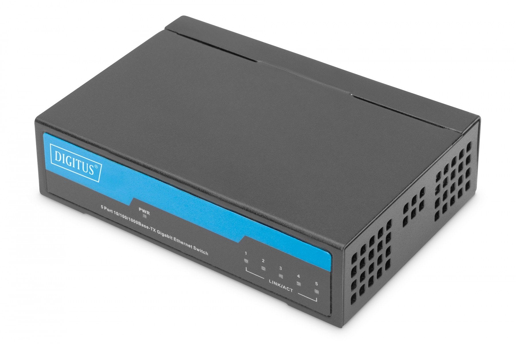 Switch non géré 5 ports Gigabit Ethernet 10/100/1000 Mini Boîtier Métallique