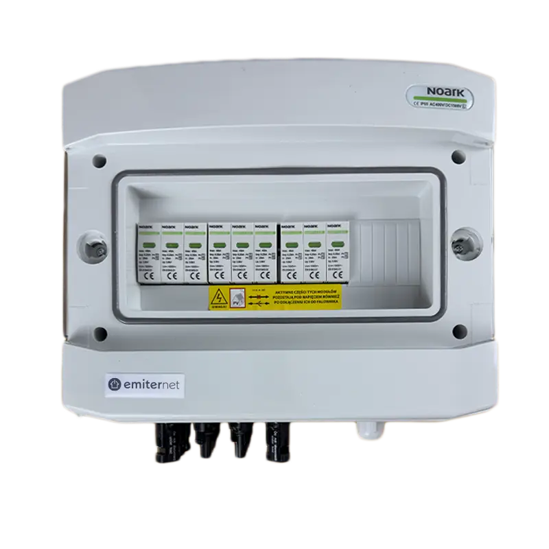 EMITER EM-1352N_DCAC Tableau de distribution DCAC, IP65, SPD DC Noark 1000V type 2, 1 x chaîne PV, 1 x MPPT, ogr. AC Noark type 2, 10A 1-F, RCD 100mA