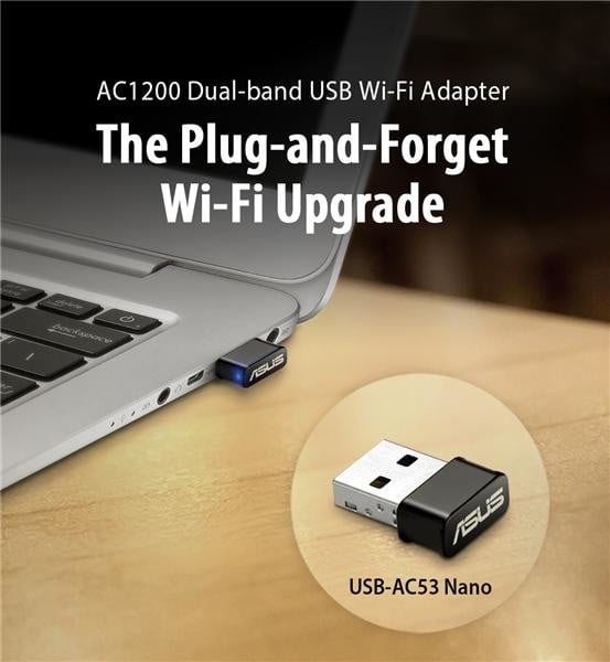 ASUS USB-AC53 Nano - Adaptateur Wi-Fi USB 2.0 double bande AC1200