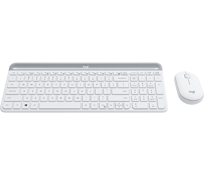 Logitech Slim MK470 clavier Souris incluse Universel RF sans fil QWERTY US International Blanc