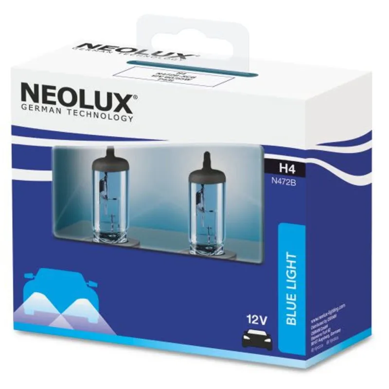 NEOLUX Blue Light H4 12 V 60/55 W, 2 pcs.
