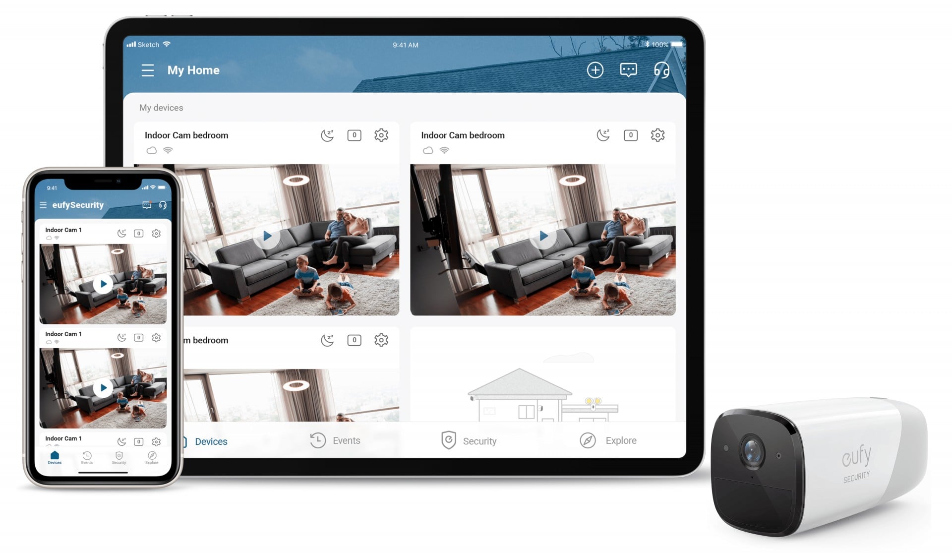 Eufy eufyCam 2 Pro Balle (forme) Caméra de sécurité IP Intérieure et extérieure 2048 x 1080 pixels Mur