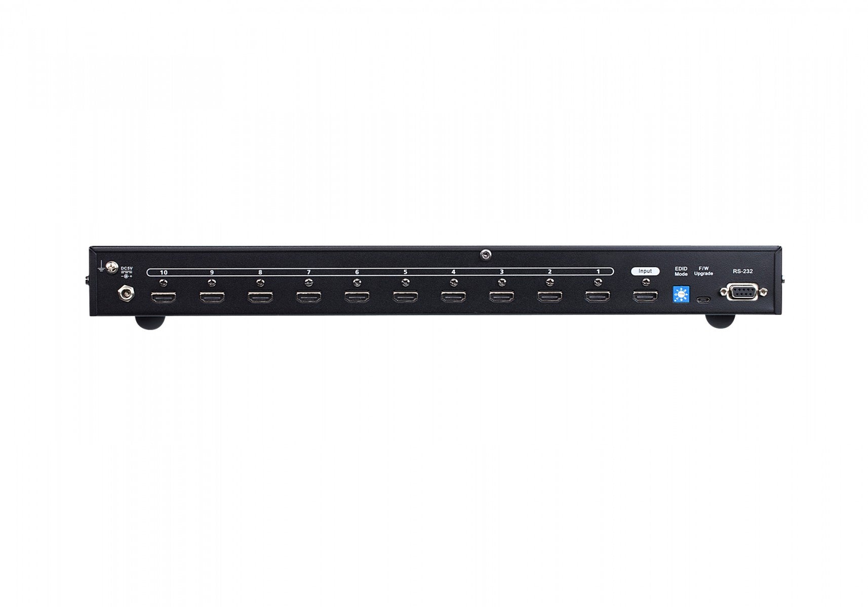 Répartiteur HDMI 4K a 10 ports - HDMI - 10x HDMI - 4096 x 2160 pixels - Noir - Métal - 4K Ultra HD