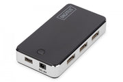 Digitus DA-70222 hub & concentrateur 480 Mbit/s Noir, Argent