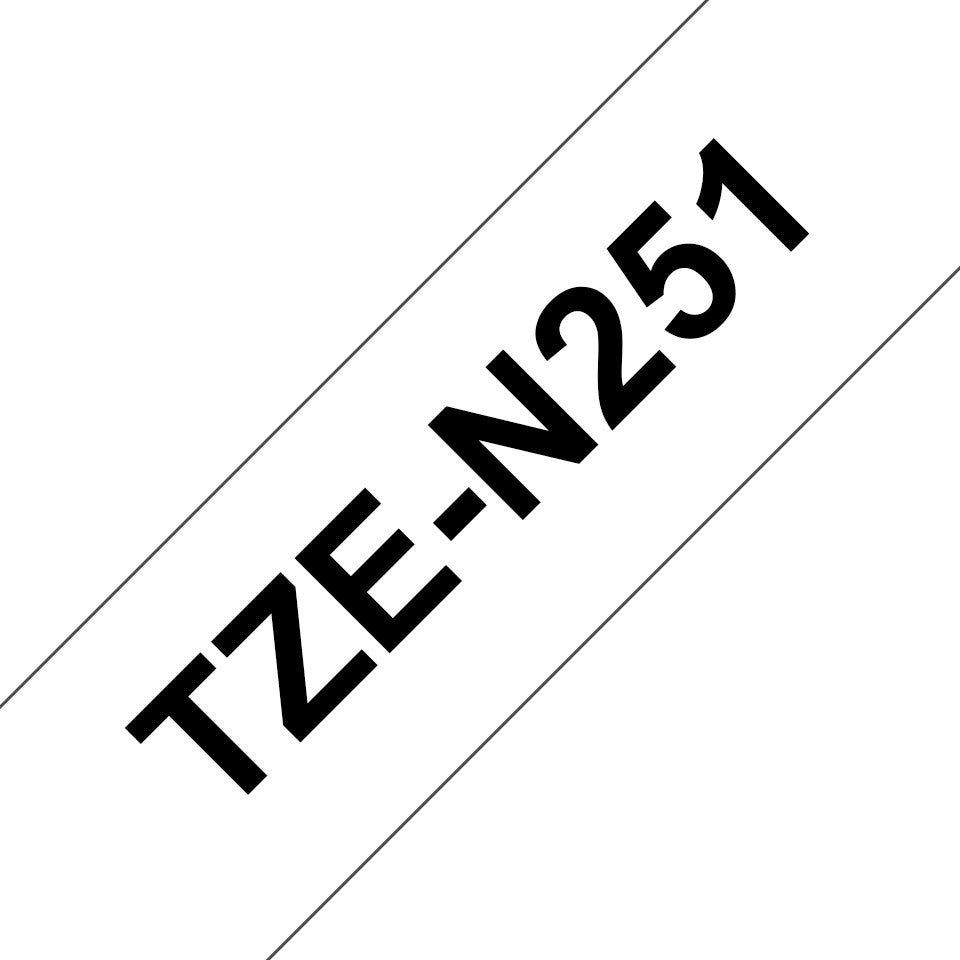 BROTHER P-TOUCH TZE-N251 noir sur blanc 24mm