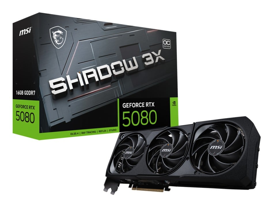 MSI GeForce RTX 5080 Shadow 3X OX 16GB GDDR7 DLSS4