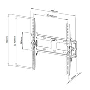 Techly ICA-PLB 131M Support mural pour TV 23-55” LED/LCD 50kg inclinable slim 50mm
