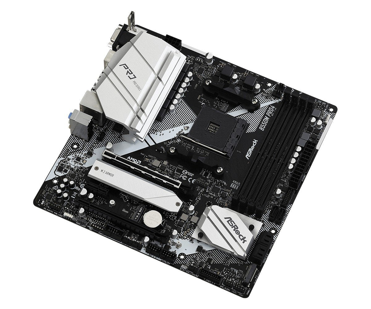 ASRock 90-MXBDK0-A0UAYZ Carte mere B550M Pro4 avec support AMD Ryzen