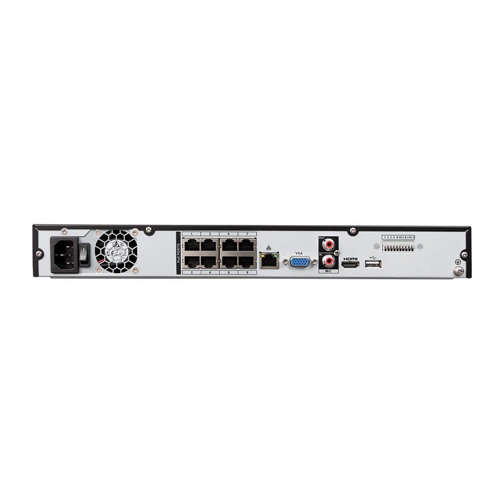 BCS BCS-L-NVR0802-A-4KE-8P(2L) Enregistreur IP 8 canaux avec PoE et prise en charge des caméras 12MP