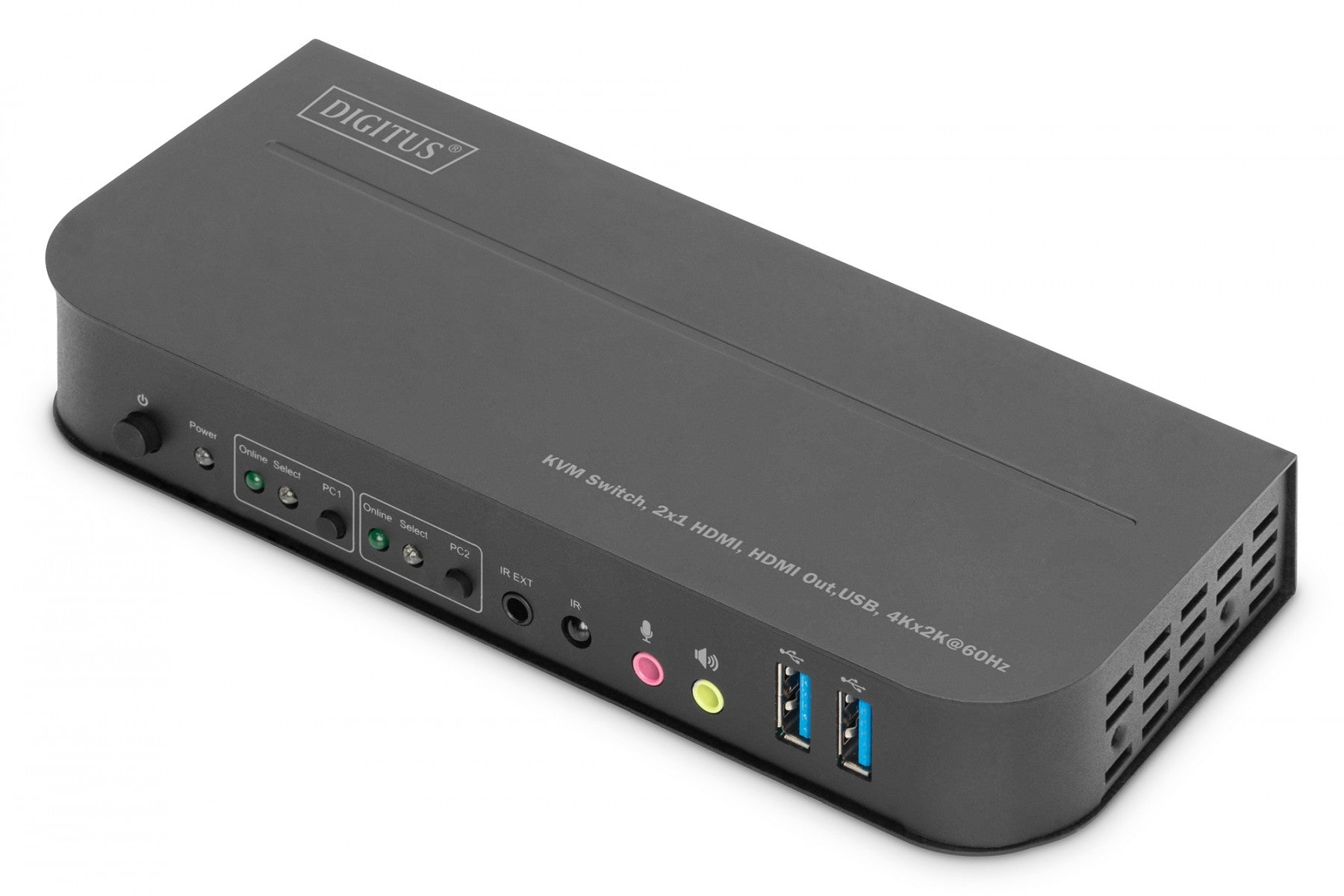 Digitus DS-12874 commutateur écran, clavier et souris Noir
