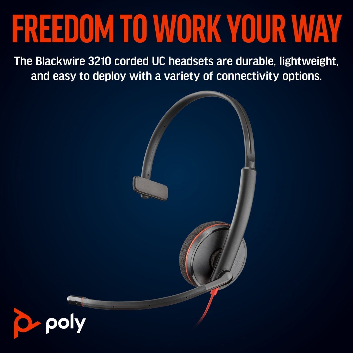 Poly BW 3210 Mono USB-C HS+USB-C/A