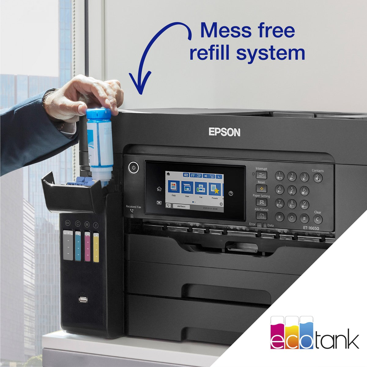 EPSON EcoTank ET-16605 MFP colour inkjet ITS A3 25ppm Print 550sheets USB LAN Wi-Fi Black