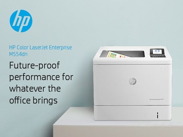HP Color LaserJet Enterprise M554dn produit neuf emballage abimé A4 color laser USB 33ppm (P)