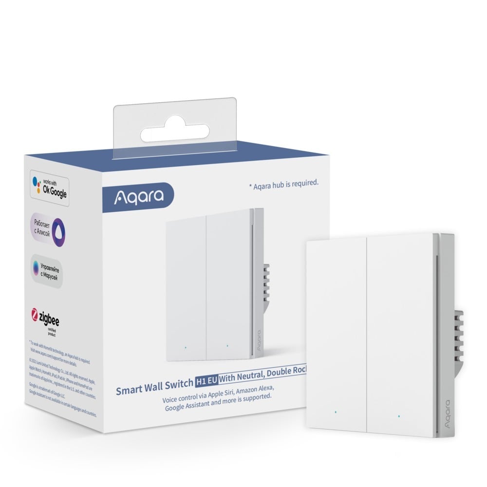 Aqara WS-EUK04 interrupteur d'éclairage Polycarbonate (PC) Blanc
