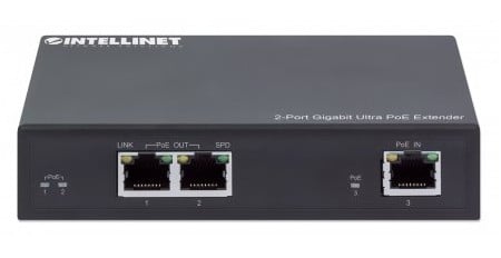 Intellinet 561600 prolongateur réseau Émetteur réseau Noir 10, 100, 1000 Mbit/s