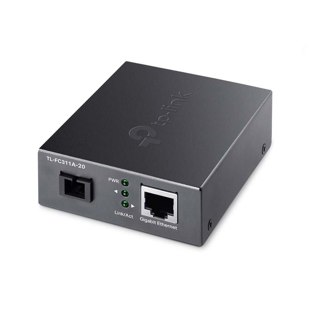 TP-LINK Omada 10/100/1000 Mbps RJ45 to 1000 Mbps Single-mode SC WDM Bi-Directional Fiber Converter