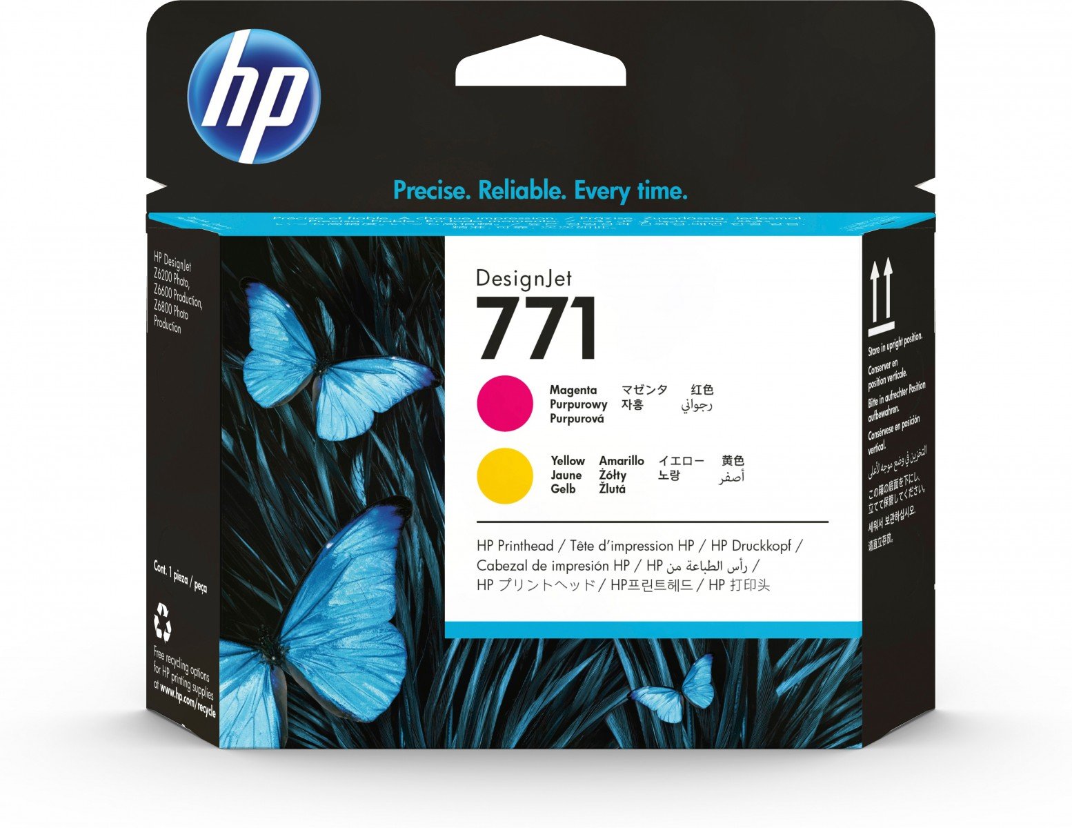 HP 771 original printhead CE018A magenta and yellow