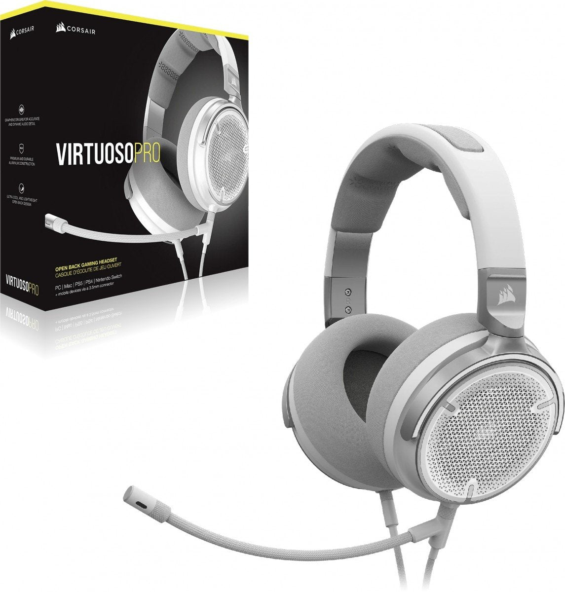 Casque Corsair VIRTUOSO PRO Filaire Arceau Gaming Blanc