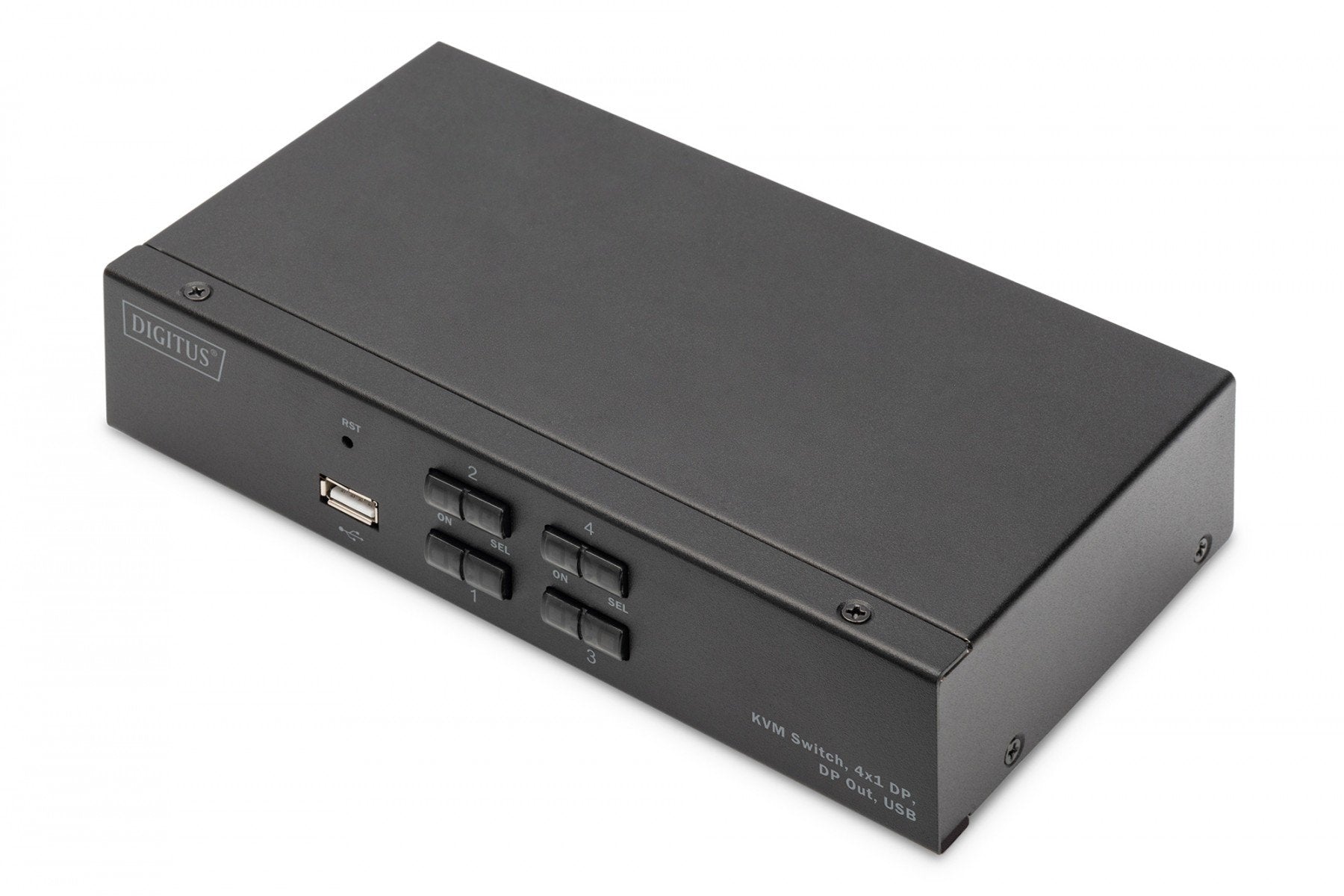 Commutateur KVM 4 ports, 4K 60Hz, 4xDP IN, 1xDP OUT, 2xUSB A, 2x Audio IN&OUT