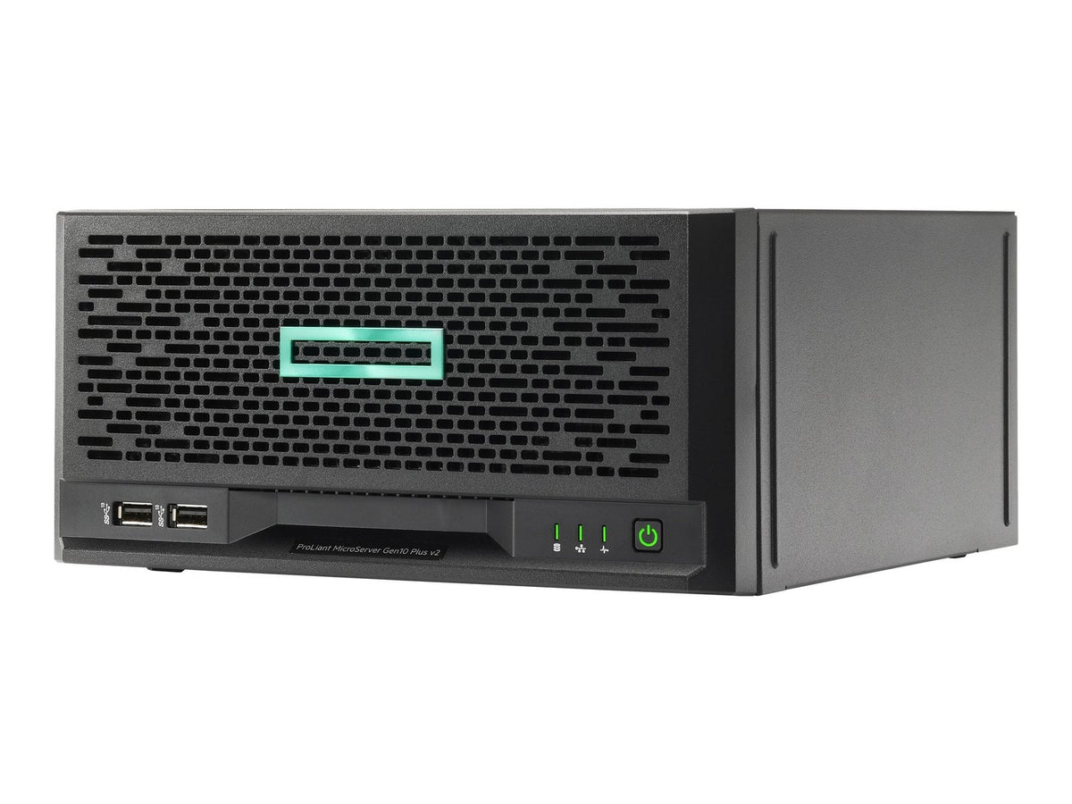 HPE ProLiant MicroServer Gen10+ v2 Intel Xeon E-2314 4-Core (2.80GHz 8MB) 16GB (1 x 16GB) 4 x Non-Hot Plug 3.5in Intel VROC RAID 180W