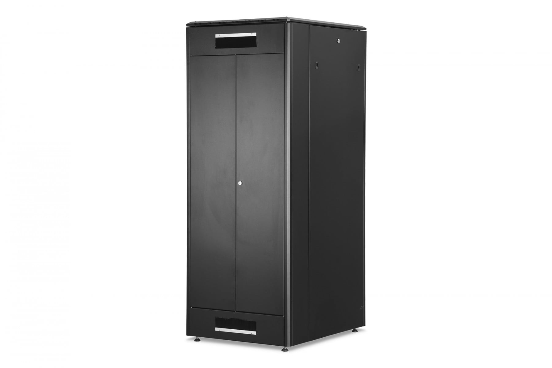 "Armoire réseau debout Unique 19"" 42U rack 800x1000, porte avant en verre, noir, 800kg 2053x800x1000 mm, couleur noire (RAL 9005)"