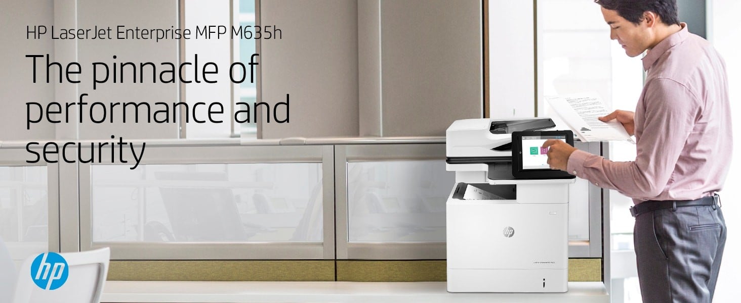 HP LaserJet Enterprise MFP M635h MFP Mono laser 216x864mm A4 61ppm Copy 61ppm Print 650sheets USB LAN