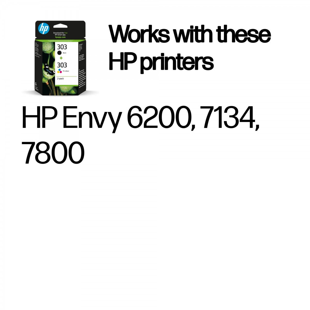 HP 303 2-pack Black/Tri-color Original Ink Cartridge