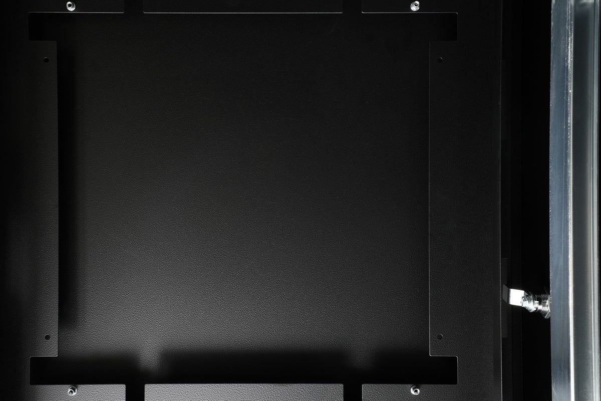 "Armoire réseau debout Unique 19"" 26U rack 600x1000, porte avant en verre, noir, 800kg 1342x600x1000 mm, couleur noire (RAL 9005)"