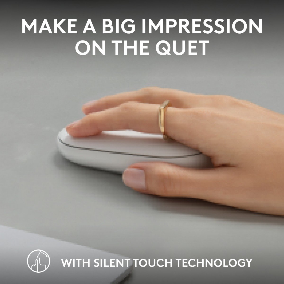 LOGITECH Pebble Mouse 2 M350s Mouse optical 3 buttons wireless Bluetooth 5.2 LE tonal white