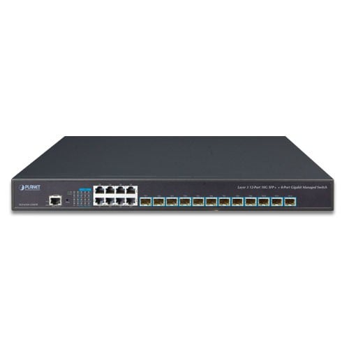 PLANET XGS-6350-12X8TR commutateur réseau Géré L3 Gigabit Ethernet (10/100/1000) 1U Noir