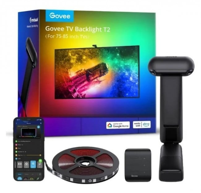 Govee H605C Envisual TV Backlight T2 | Bande LED | pour TV 75-85 pouces, RGBIC, Wi-Fi+Bluetooth