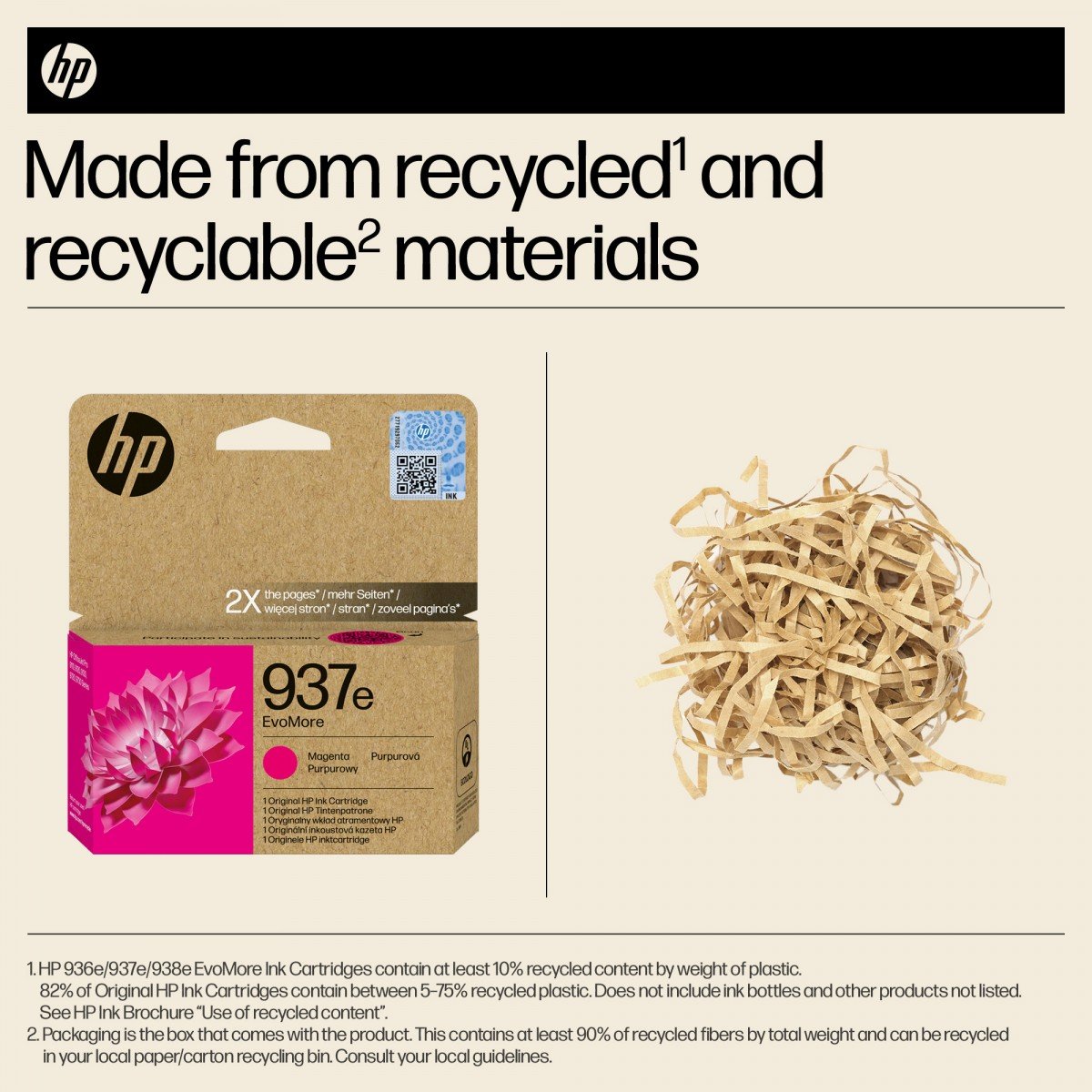 HP 937e EvoMore Magenta Original Ink Cartridge cartouche d'encre 1 piece(s) Rendement élevé (XL)