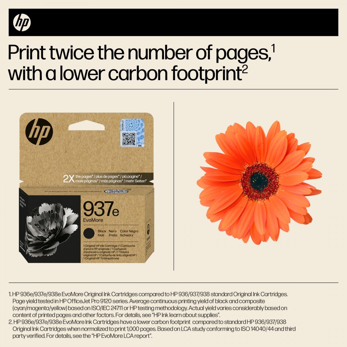 HP 937e EvoMore Black Original Ink Cartridge