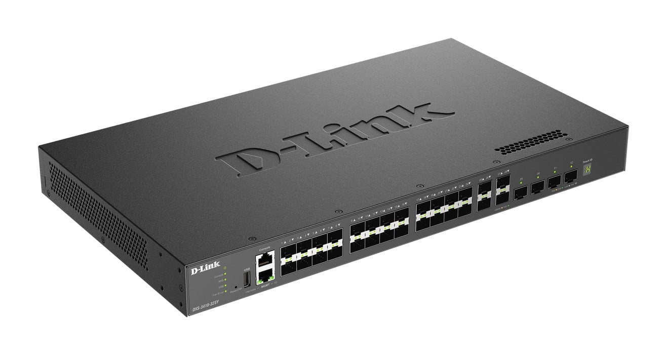 D-LINK DXS-3410-32SY/E 10G Layer 3 Stackable Managed Switch 28 x 10G SFP+ 4x 10/25G SFP28