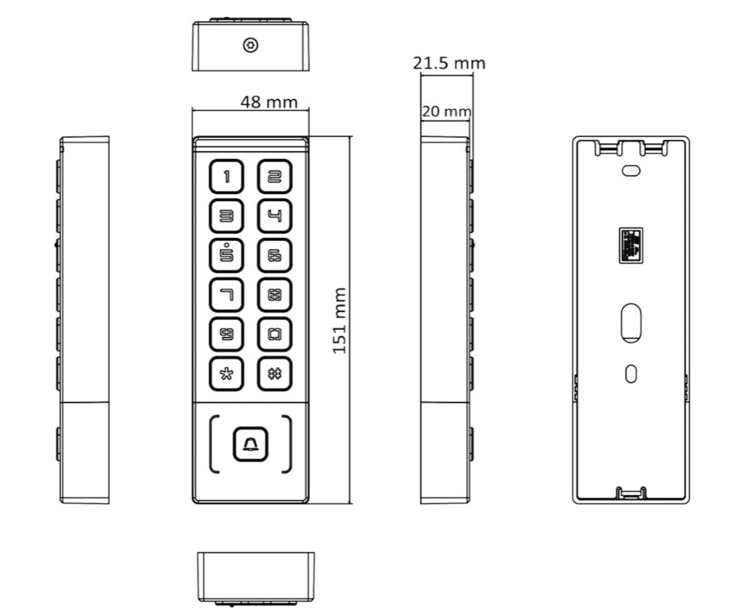 Hikvision DS-K1T809MX Terminal de carte Value