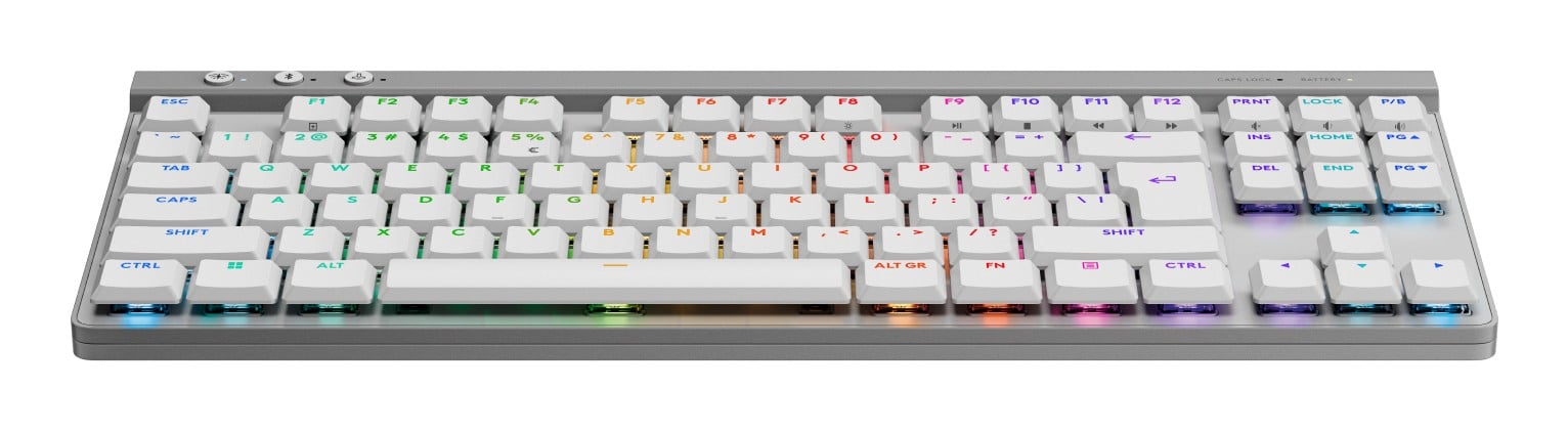 Logitech G G515 Lightspeed TKL clavier Gaming RF sans fil + Bluetooth QWERTY US International Blanc
