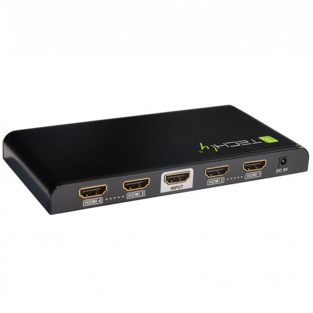 Techly IDATA HDMI-4K4 Répartiteur HDMI 1.4 4K@30Hz 1x4 Actif